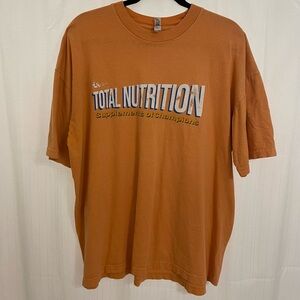 Vintage Total Nutrition Orange Tee - Men’s XL Bold Retro Style